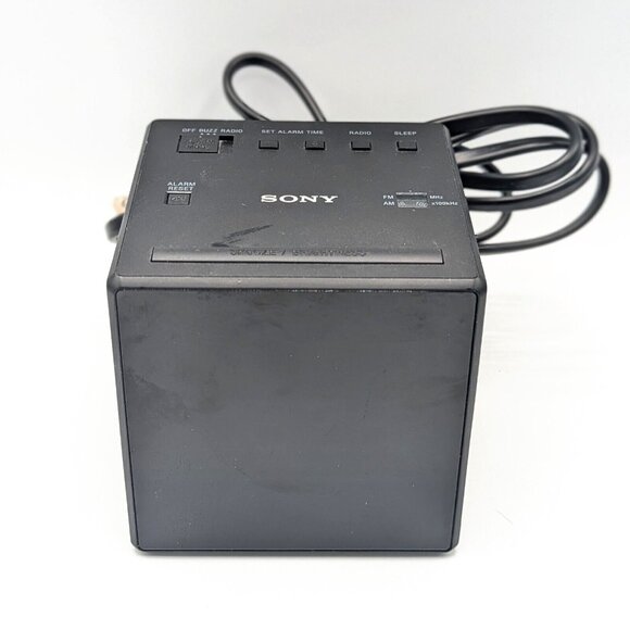 Sony - ICF-C1 Radio Alarm Clock - Black Tested, Works - Picture 1 of 6